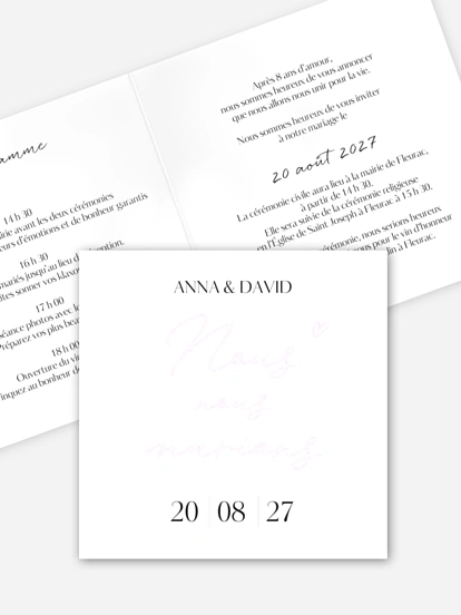 Faire-part de mariage Just chic