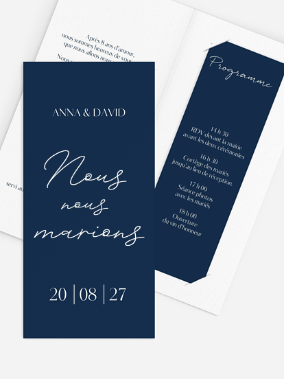 Faire-part de mariage Just chic