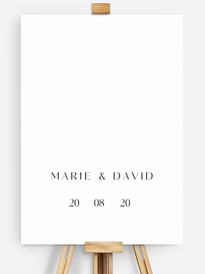 Poster bienvenue mariage Just chic
