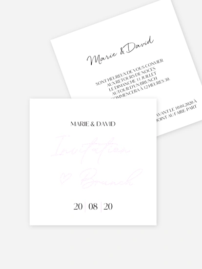 Carte brunch Just chic