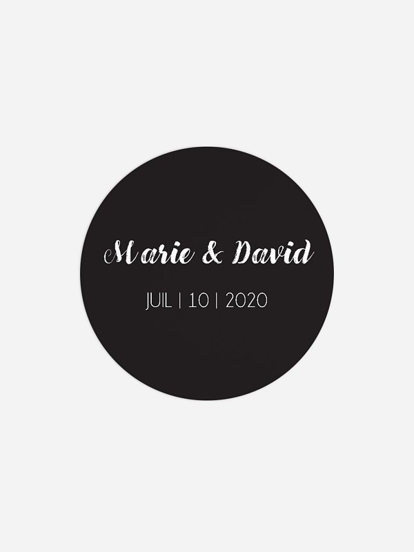 Étiquette cadeau mariage Jeu de transparence