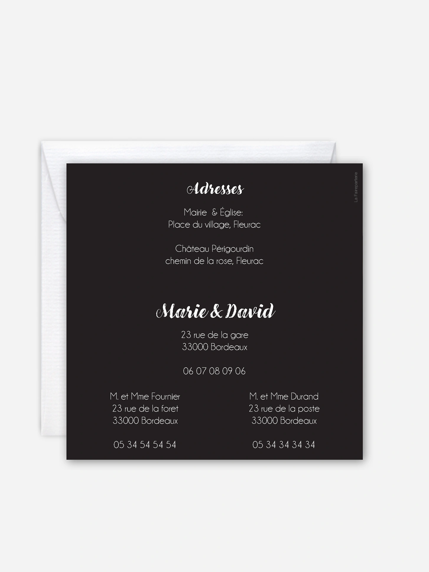 Faire-part de mariage Jeu de transparence
