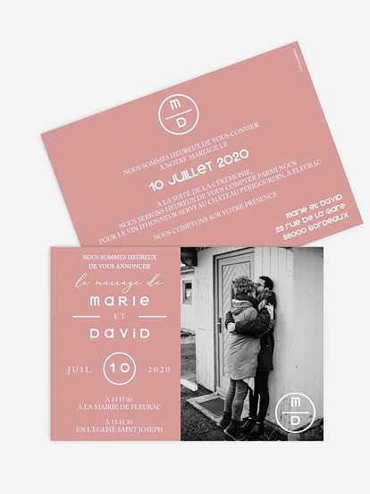 Faire-part de mariage Modernité