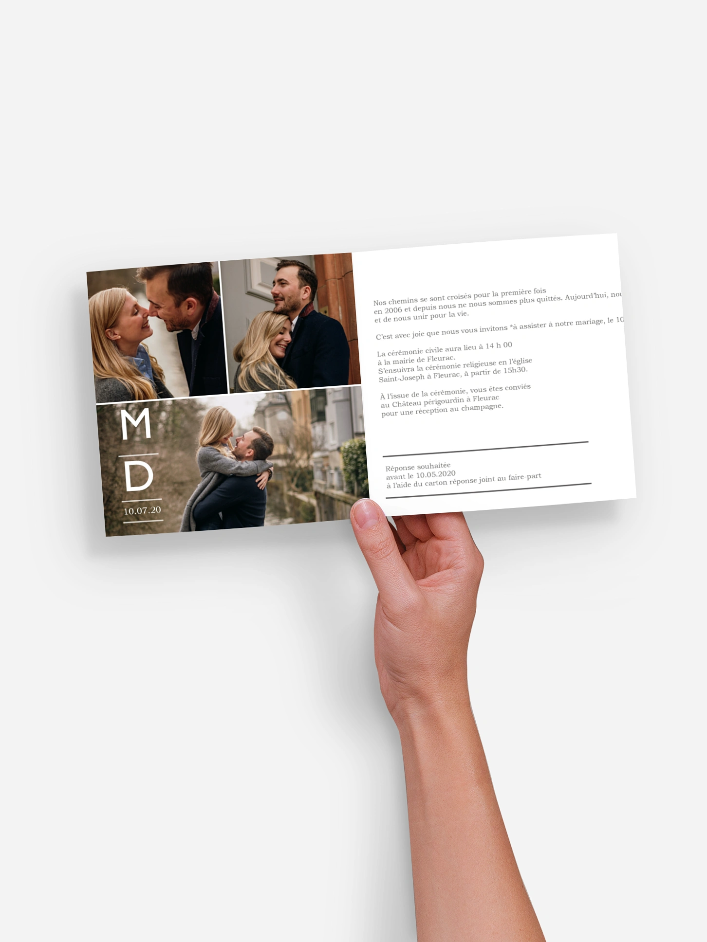 Faire-part de mariage Air du temps