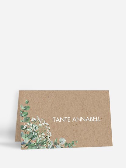 Tischkarte Kommunion Schleierkraut