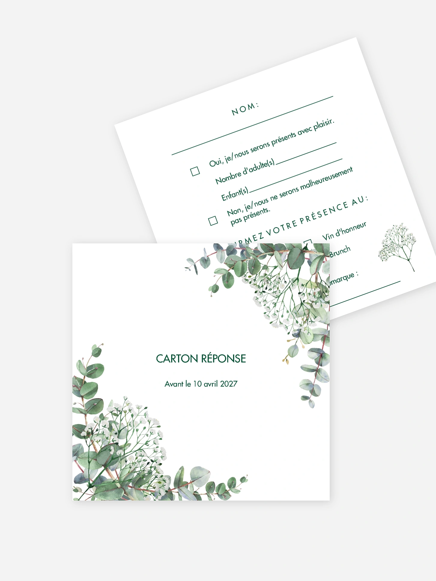 Carton réponse Gypsophile
