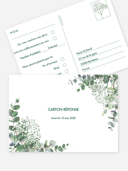 Carton réponse Gypsophile
