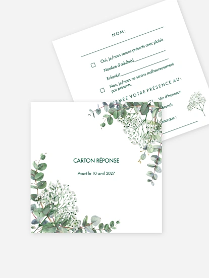 Carton réponse Gypsophile