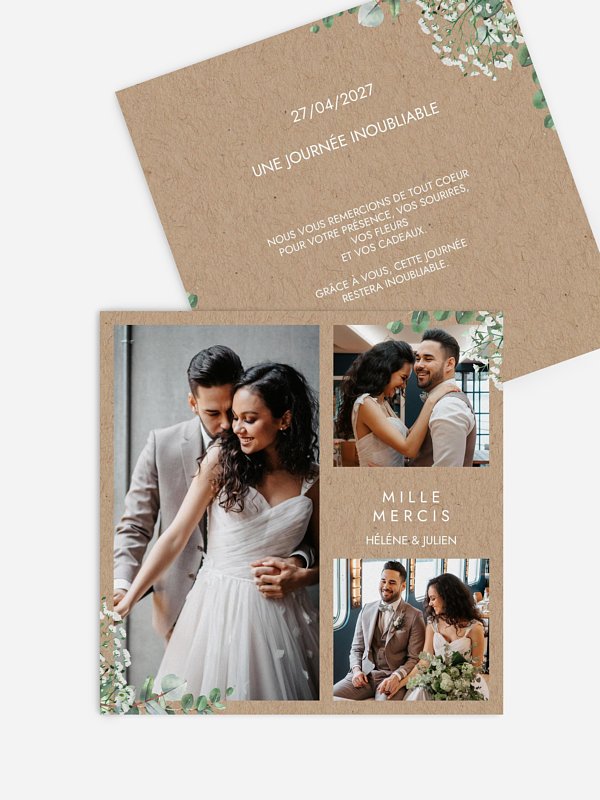 Carte de remerciements Gypsophile