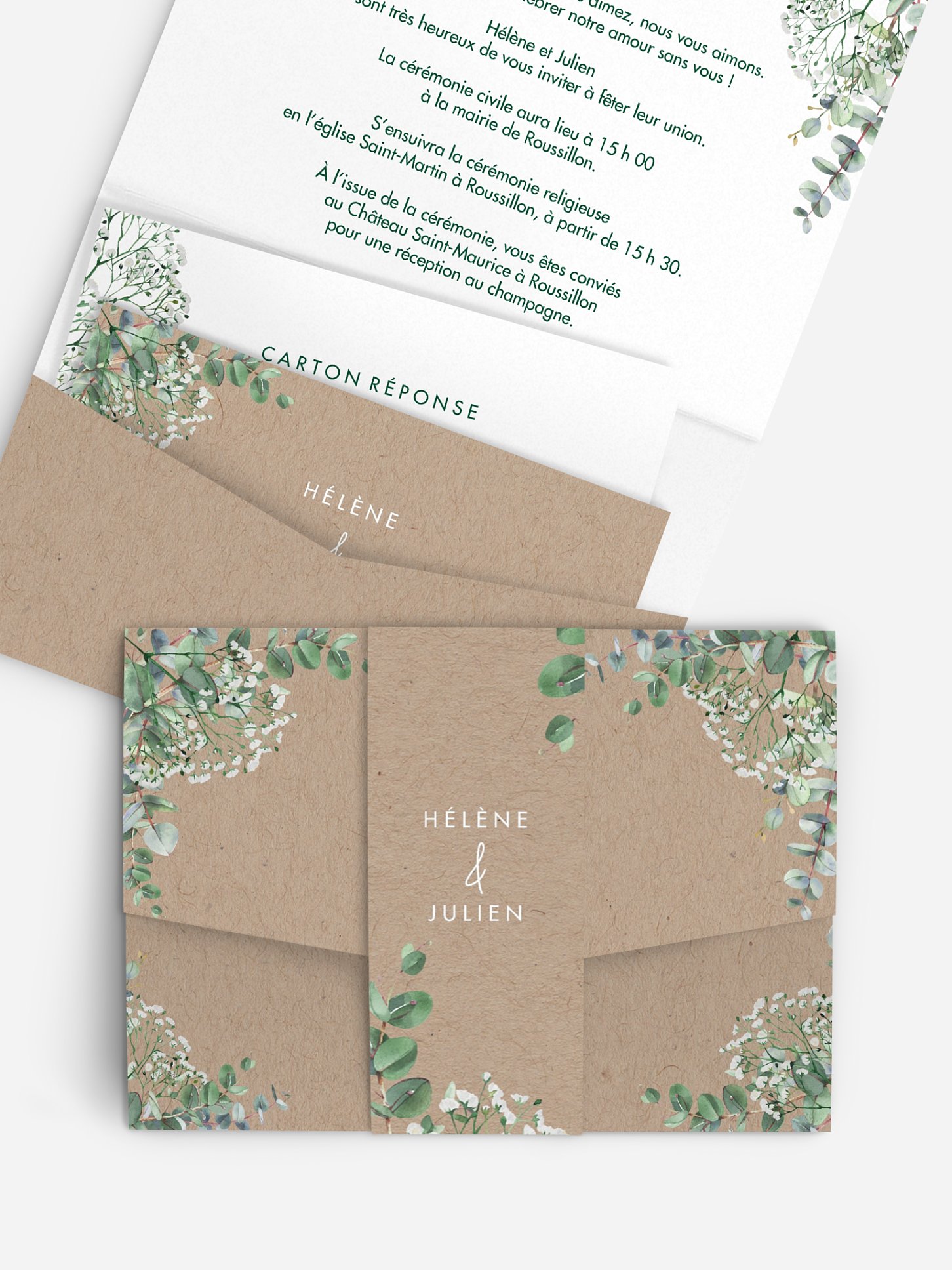Faire-part mariage Gypsophile