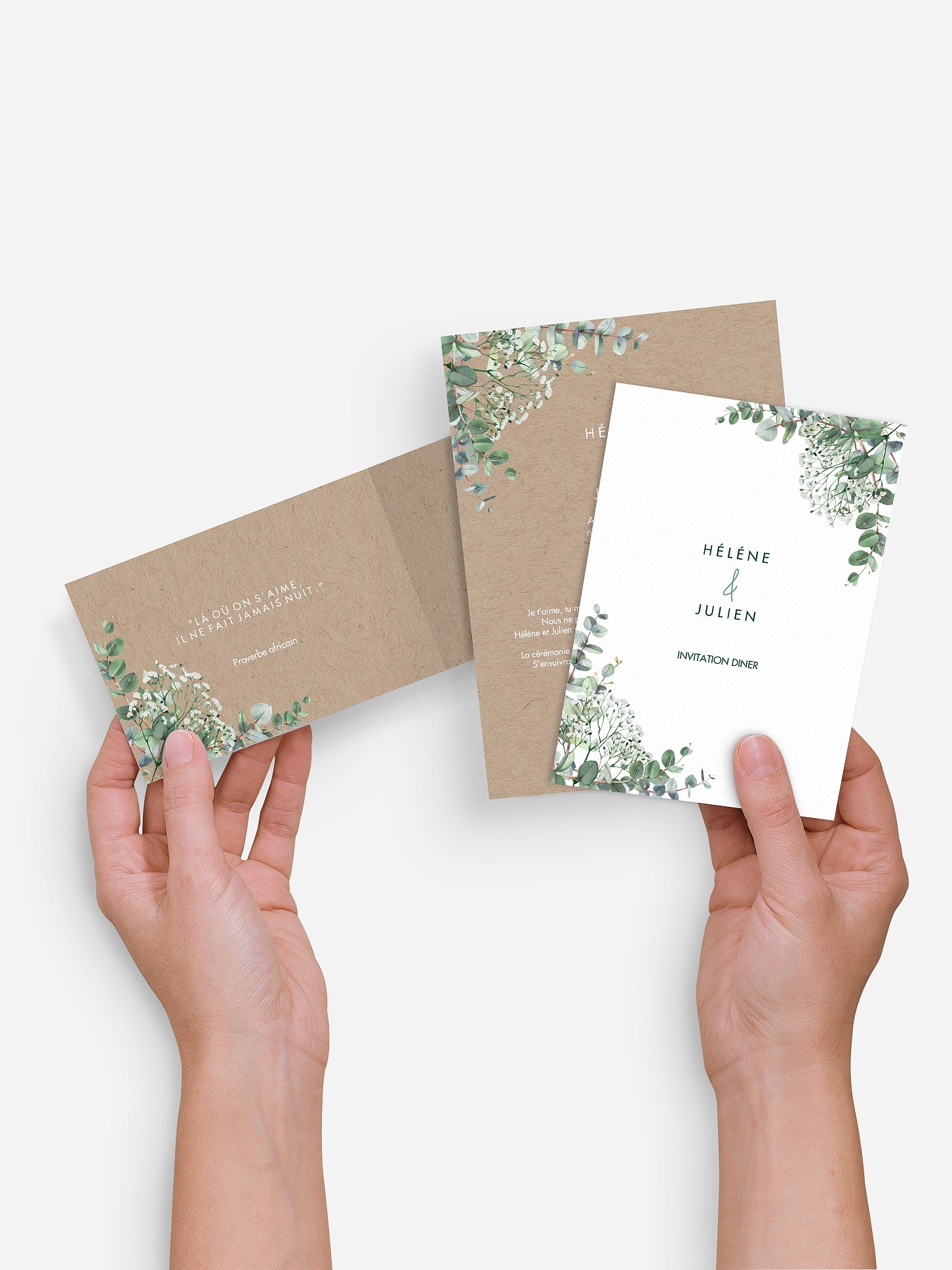 Faire-part mariage Gypsophile