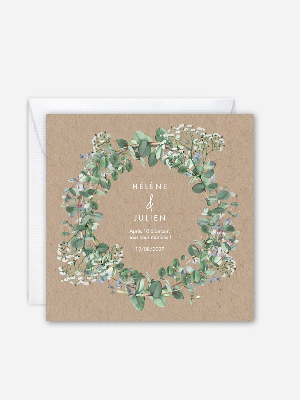 Faire-part mariage Gypsophile