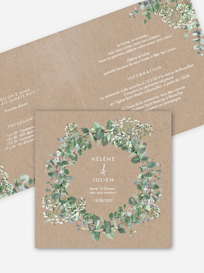 Faire-part mariage Gypsophile