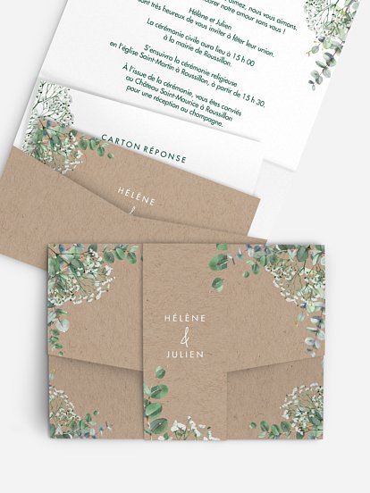 Faire-part mariage Gypsophile