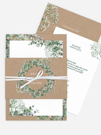 Faire-part mariage Gypsophile