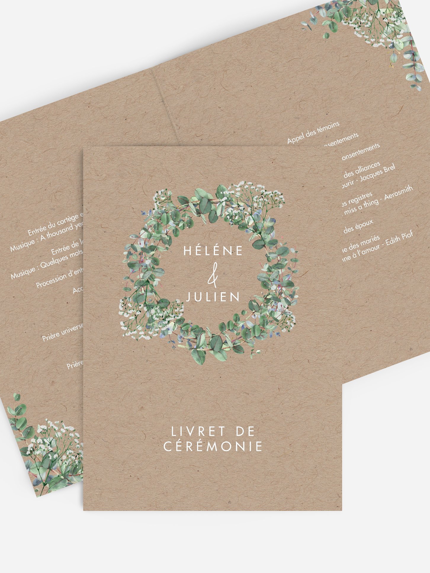 Livret de messe mariage Gypsophile
