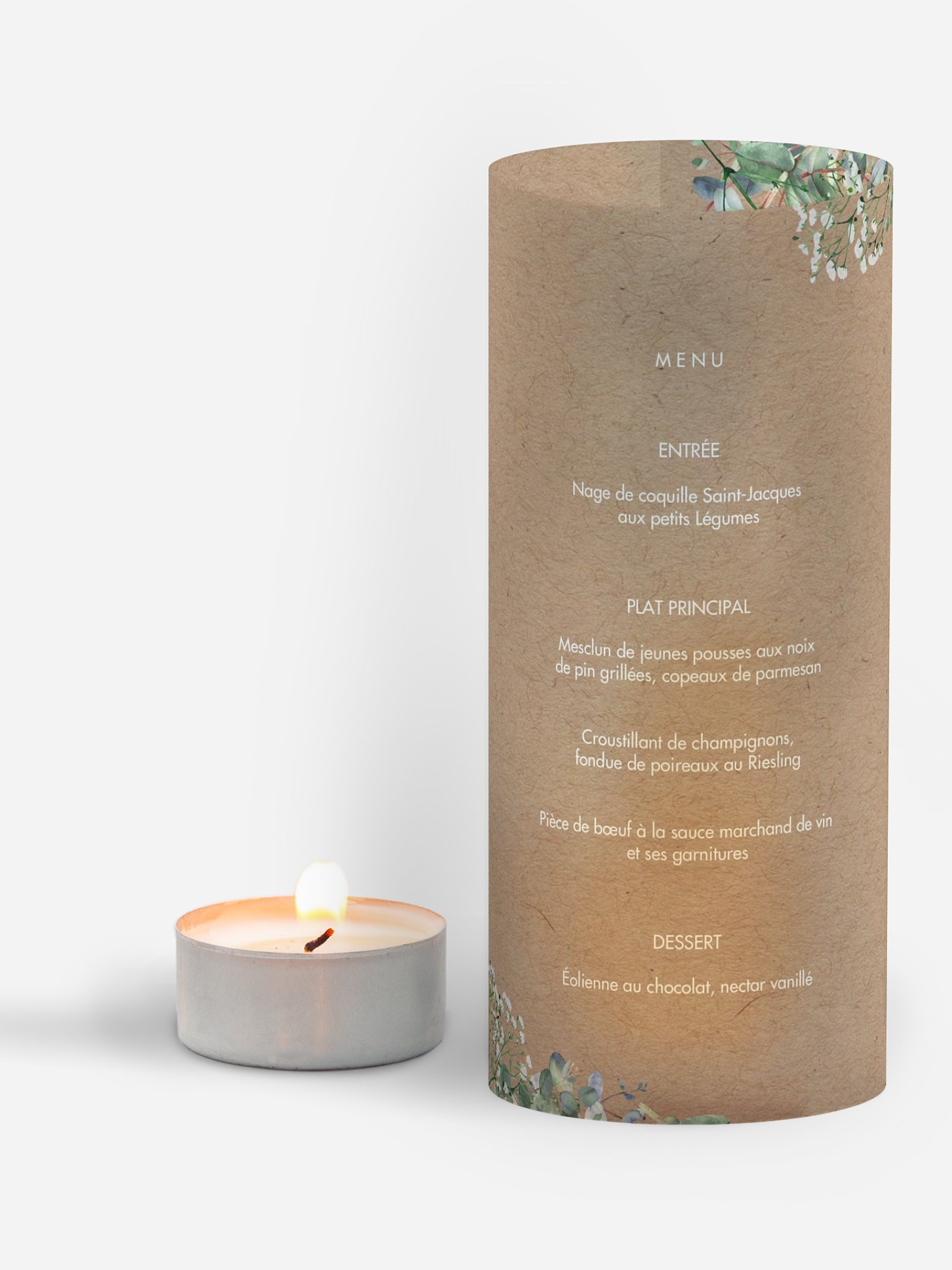 Menu mariage Gypsophile