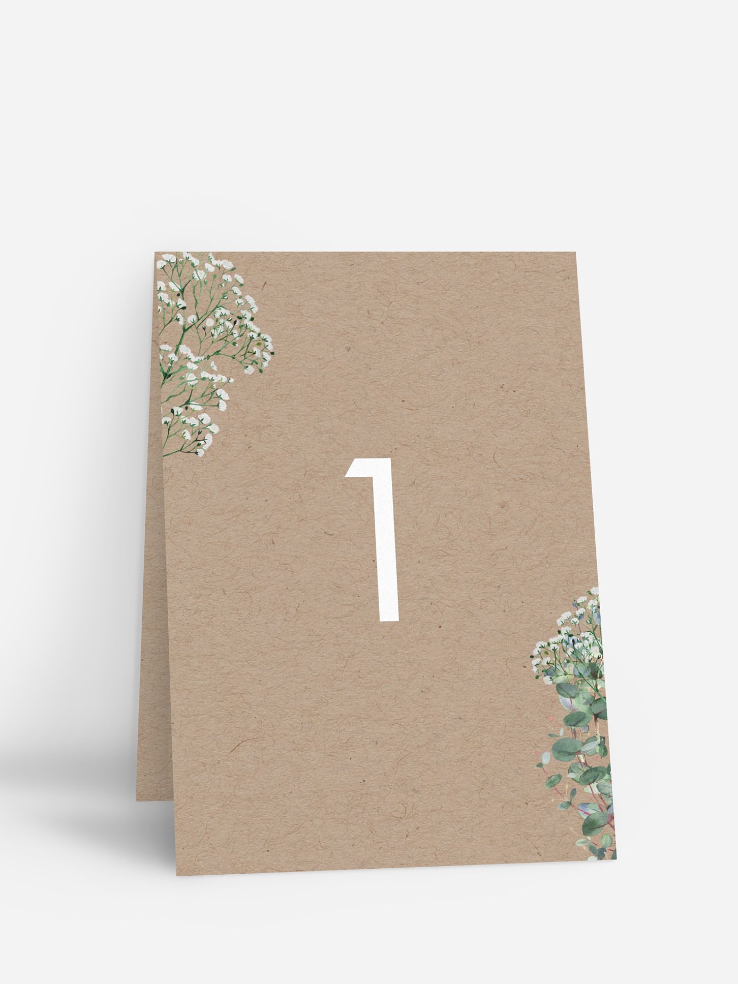Numéro de table mariage Gypsophile