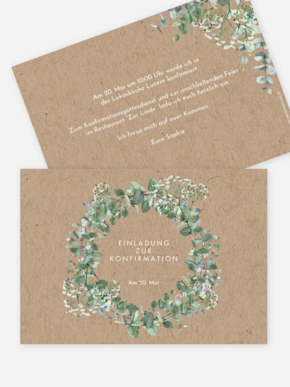 Konfirmationseinladung Schleierkraut