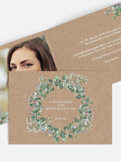 Konfirmationseinladung Schleierkraut