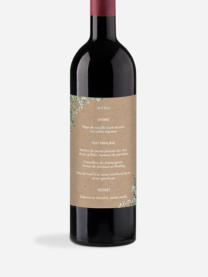 Etiquette bouteille Gypsophile