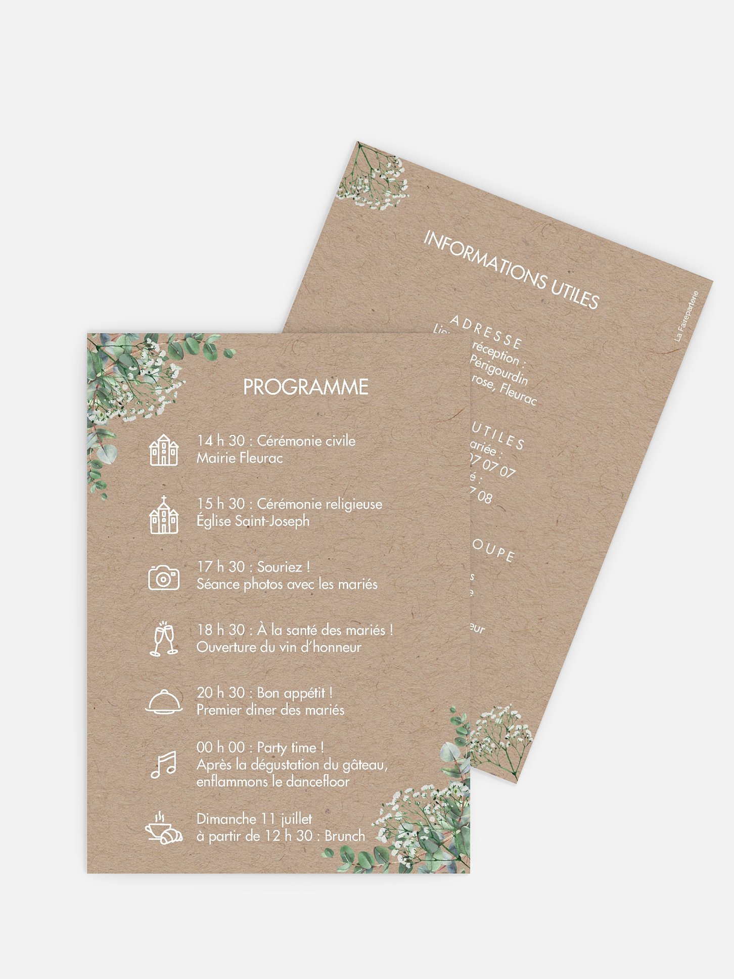 Programme mariage Gypsophile