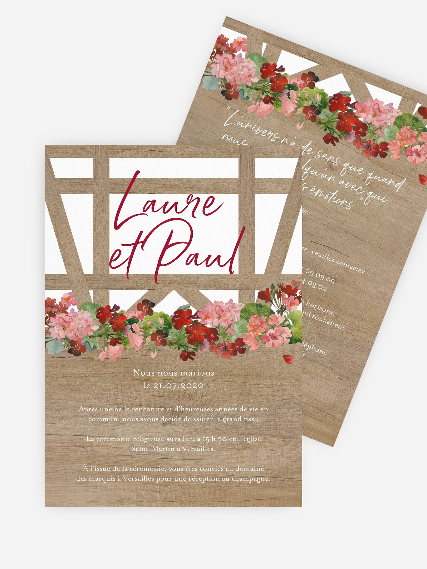 Faire-part mariage Belle alsace