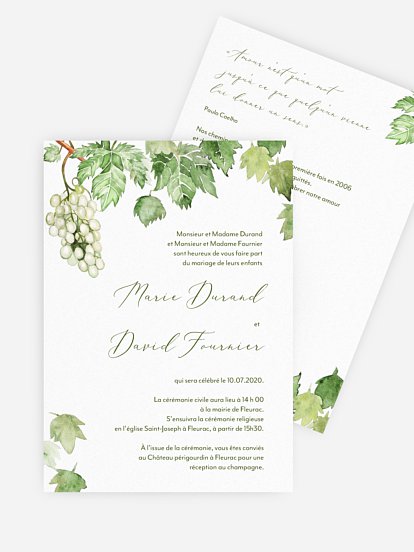 Faire-part mariage Saint Emilion