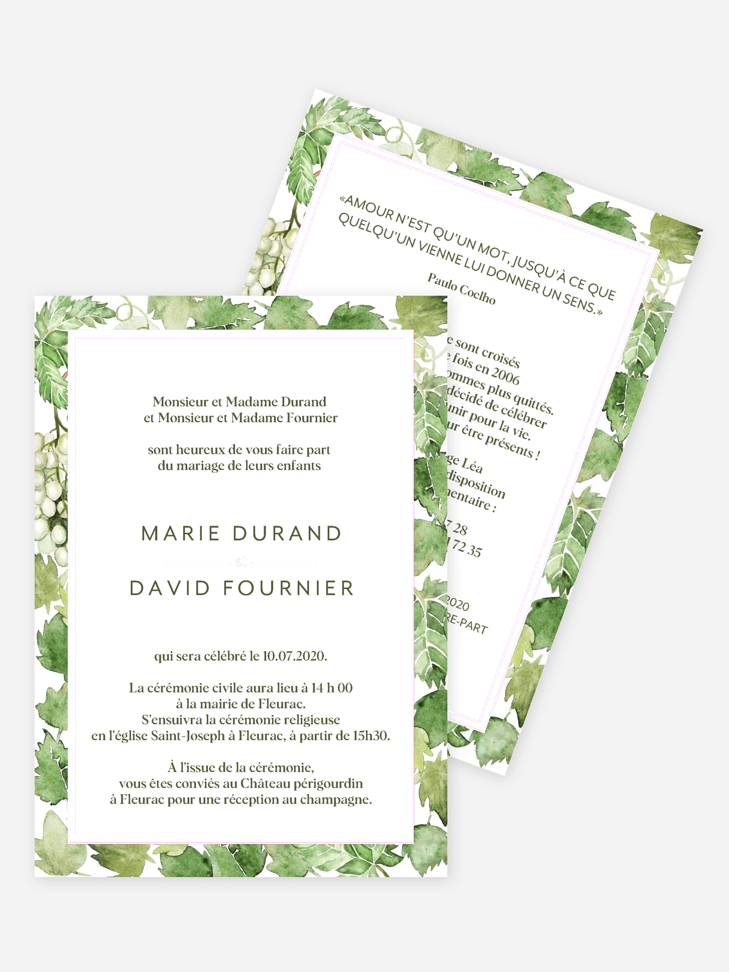Faire-part mariage Chably