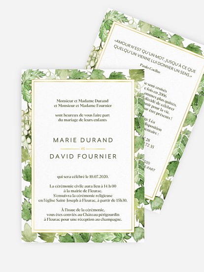 Faire-part mariage Chably