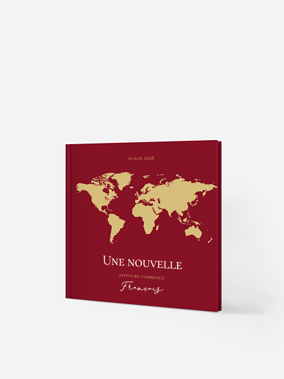 Livre d'or anniversaire Passeport chic