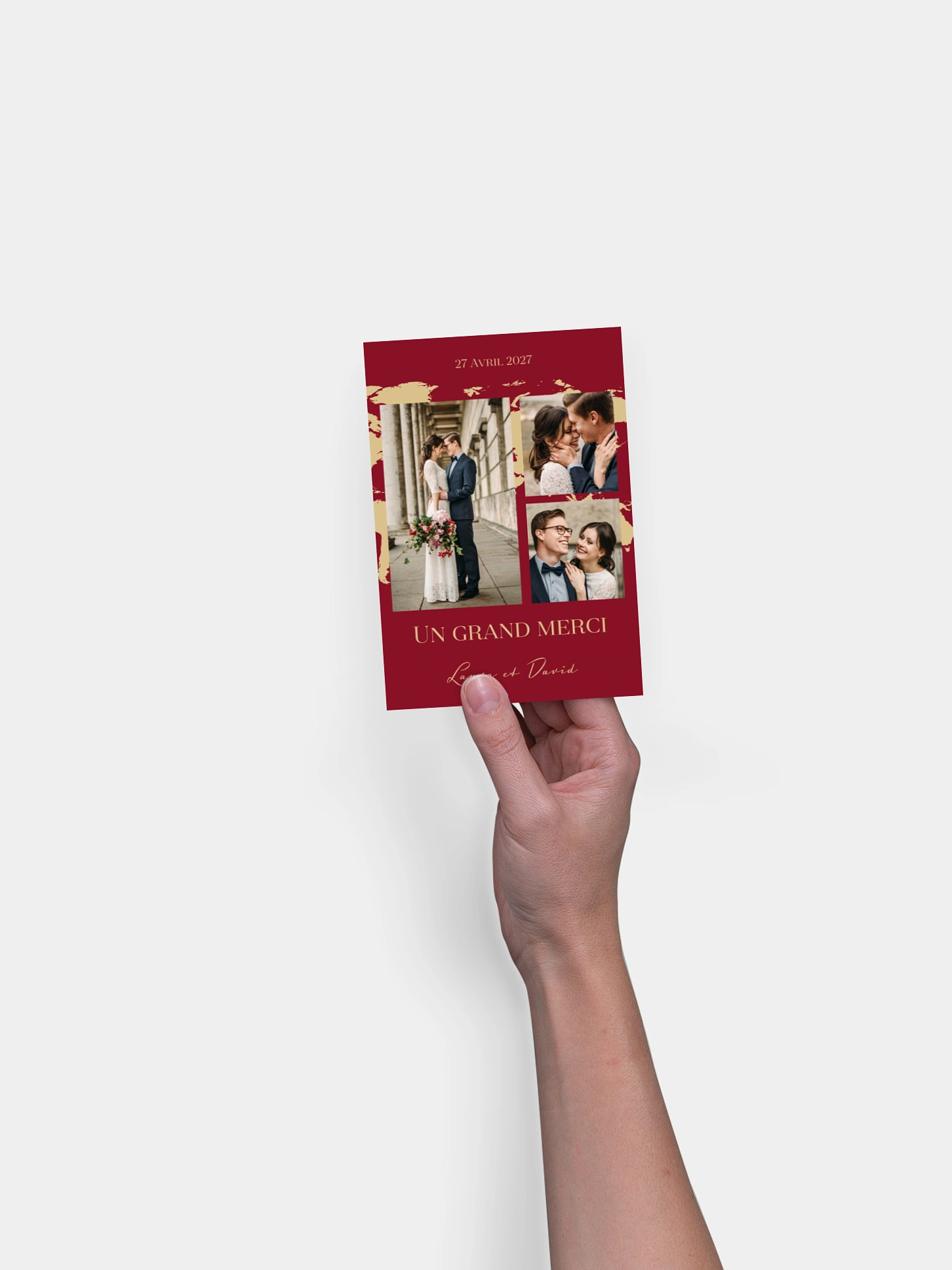 Carte de remerciements Passeport chic