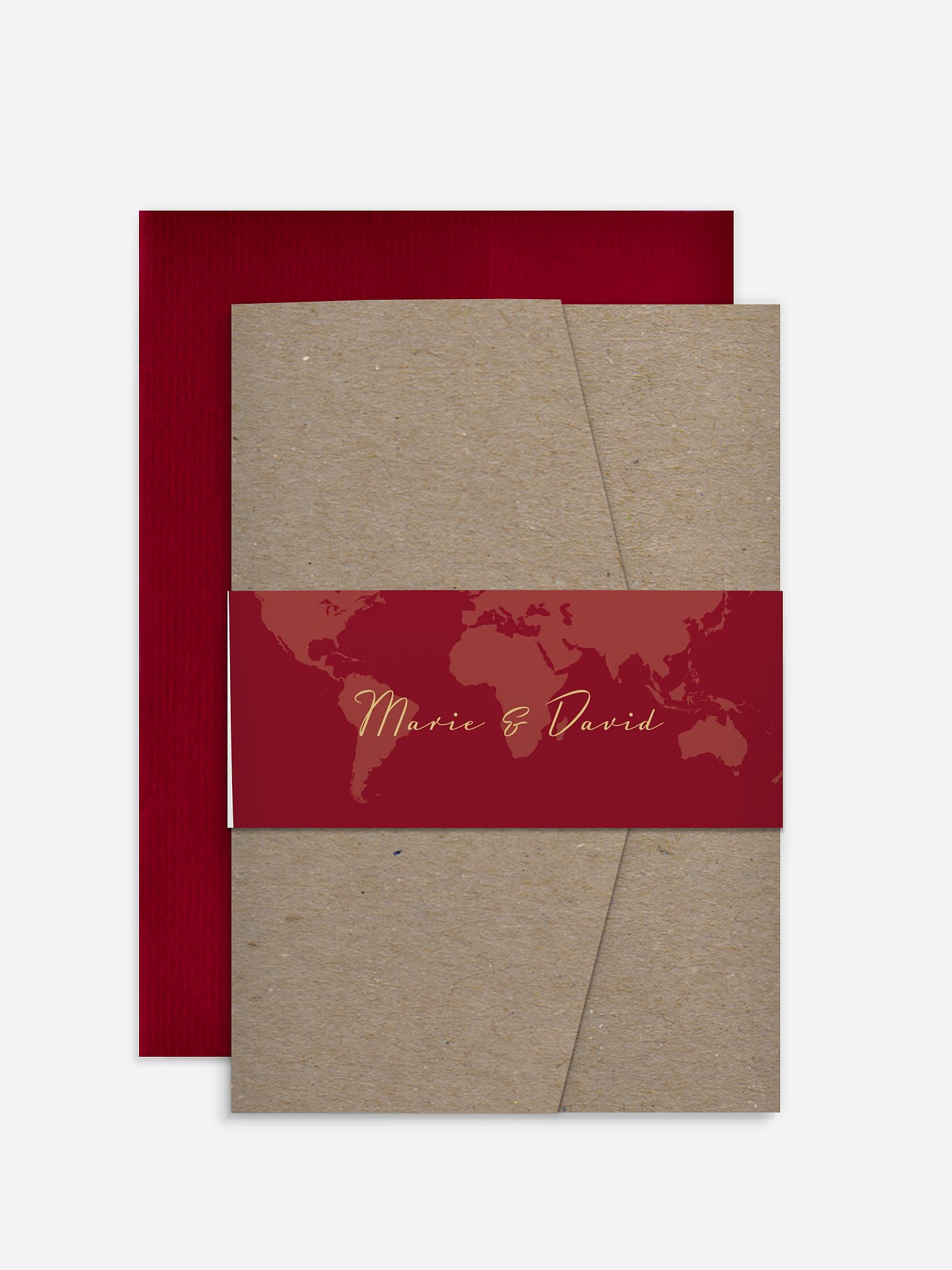Faire-part mariage Passeport chic