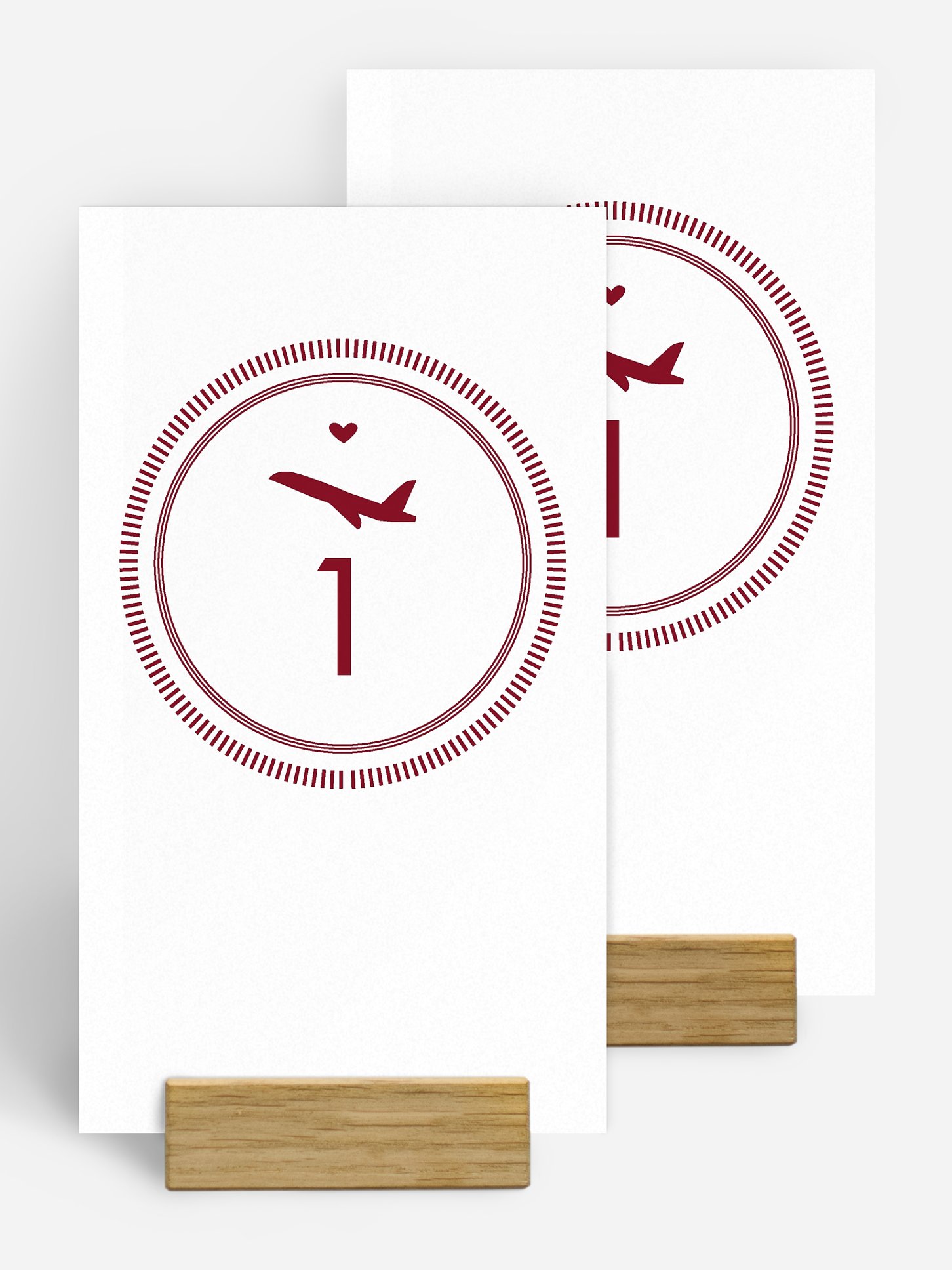 Numéro de table mariage Passeport chic