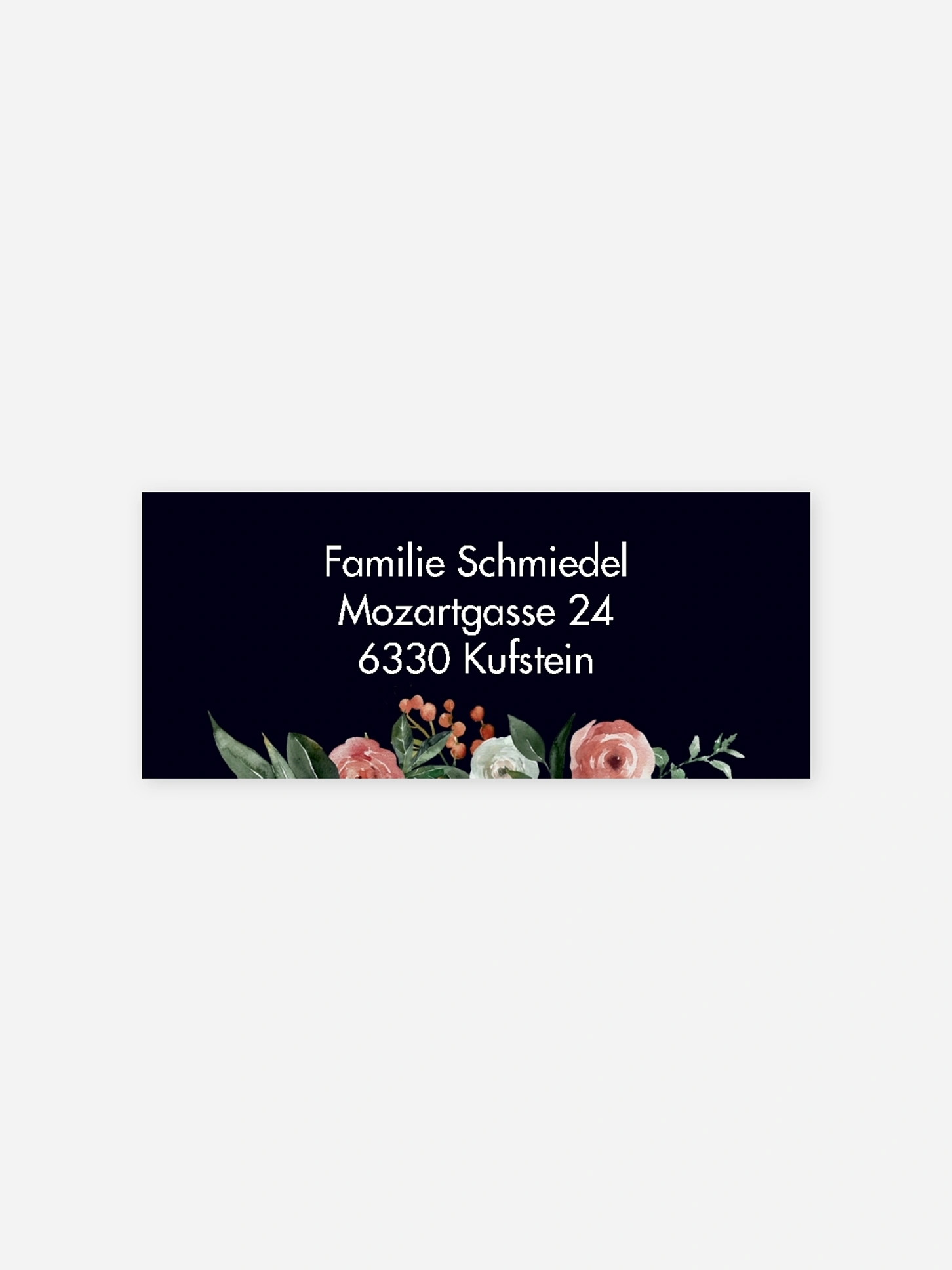 Absenderaufkleber Trauer Romantic Flowers