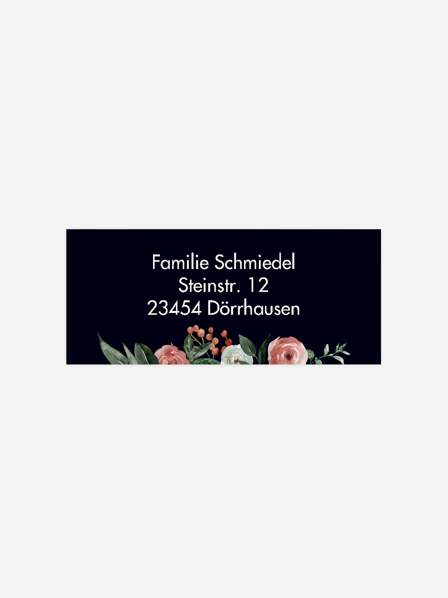 Absenderaufkleber Trauer Romantic Flowers
