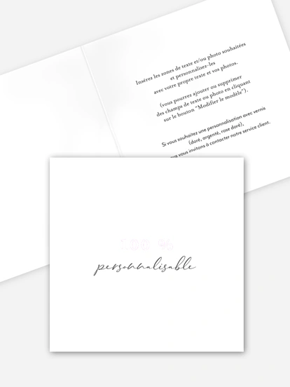 Faire-part baptême Personnalisation libre