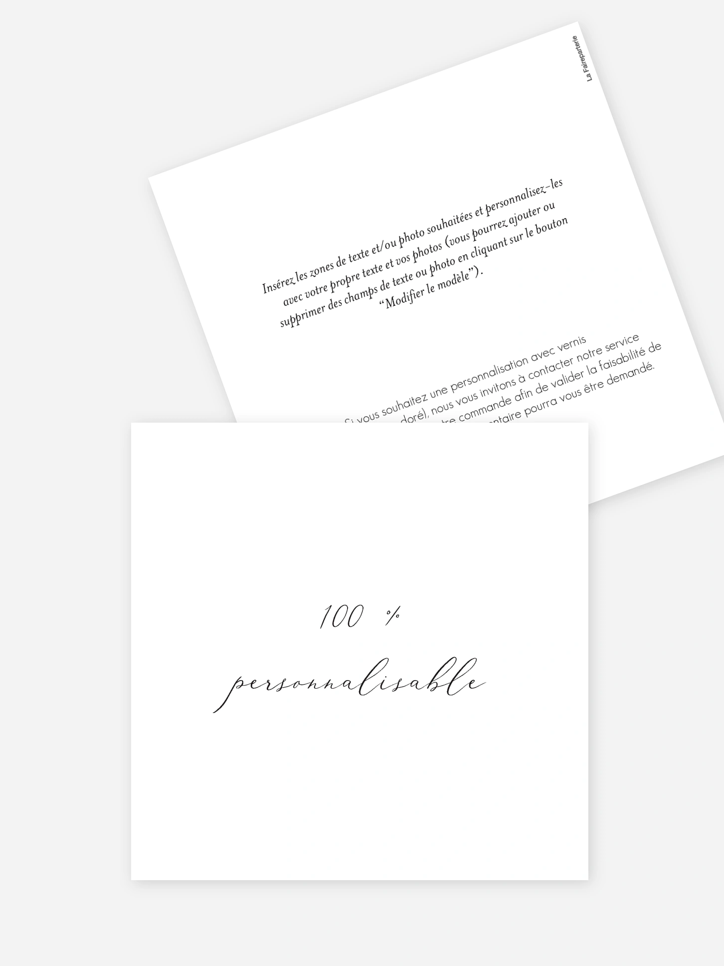 Carte de remerciements Personnalisation libre