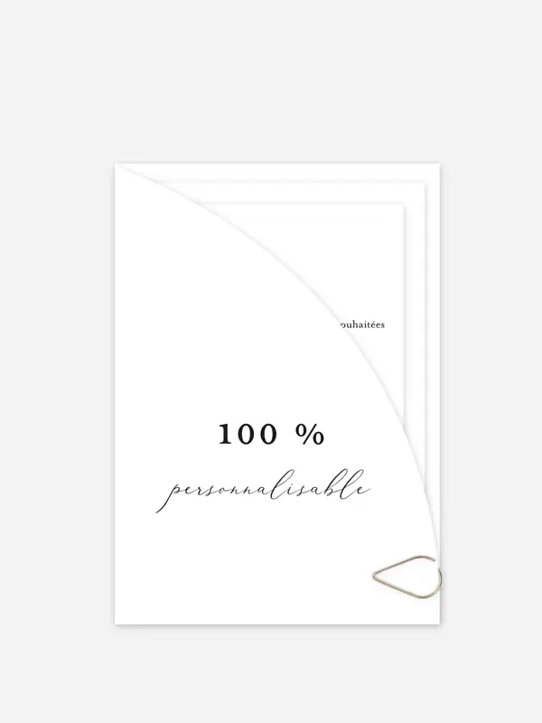 Faire-part mariage Personnalisation libre