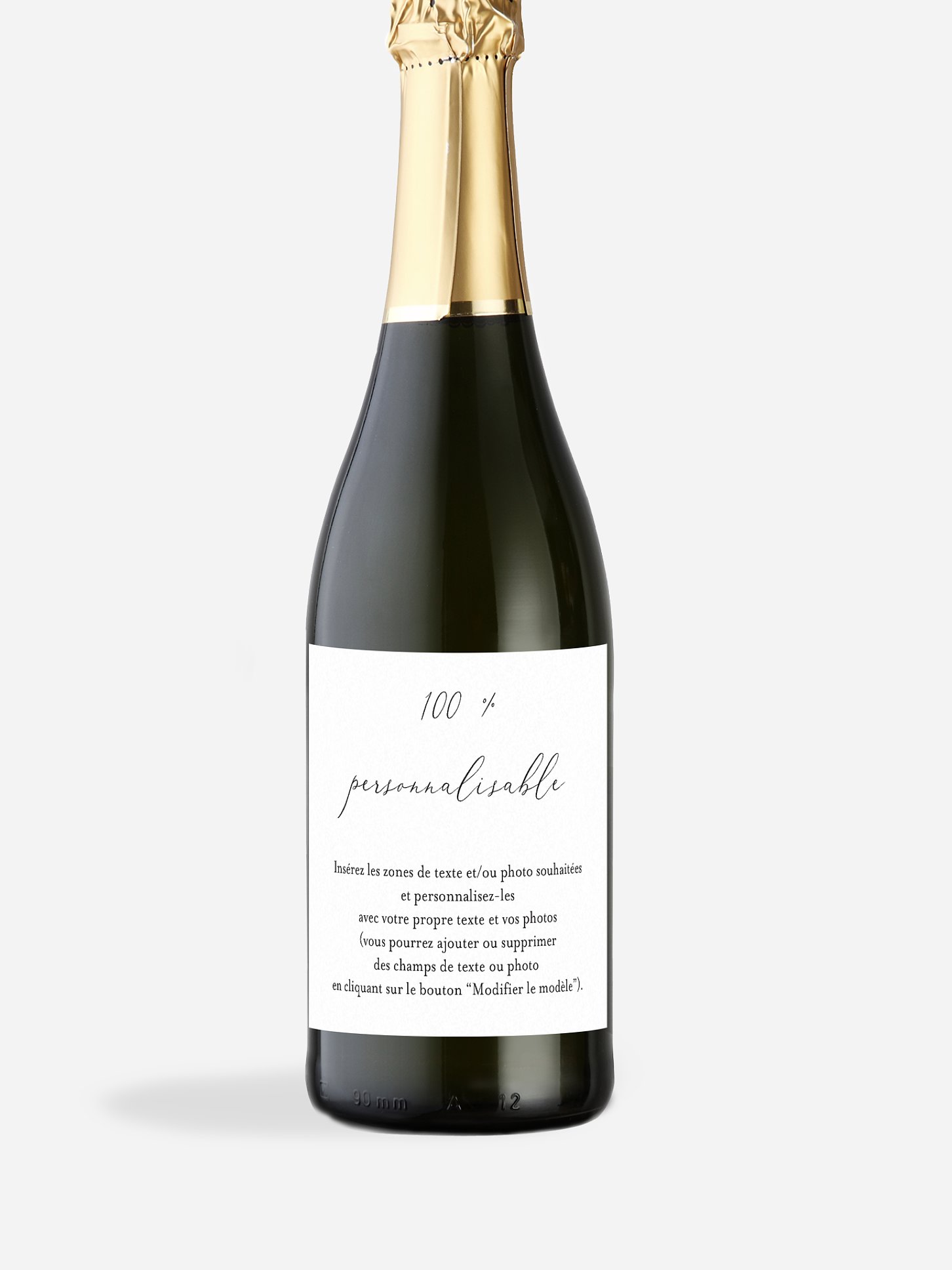 Étiquette bouteille Personnalisation libre