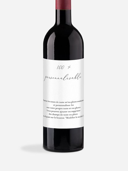 Étiquette bouteille Personnalisation libre