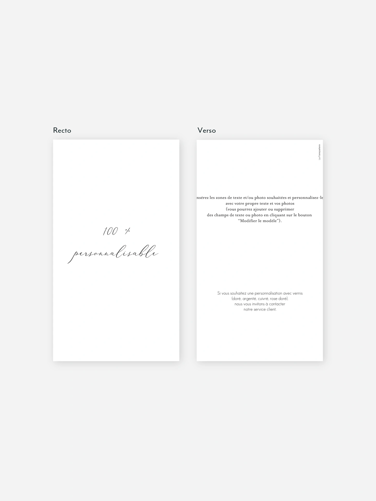 Menu mariage Personnalisation libre