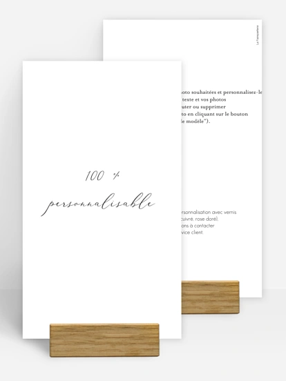 Menu mariage Personnalisation libre