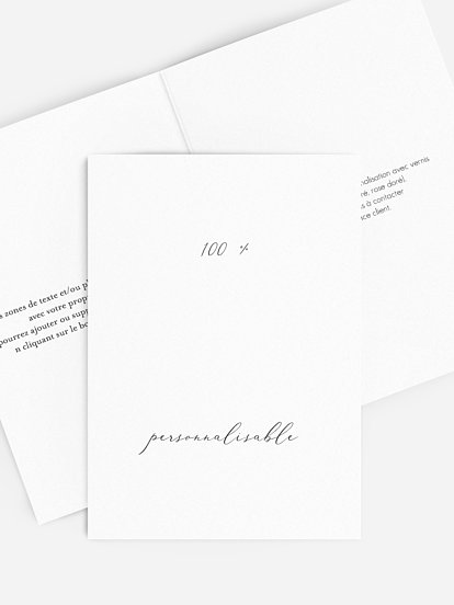 Menu mariage Personnalisation libre