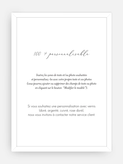 Poster plan de table mariage Personnalisation libre