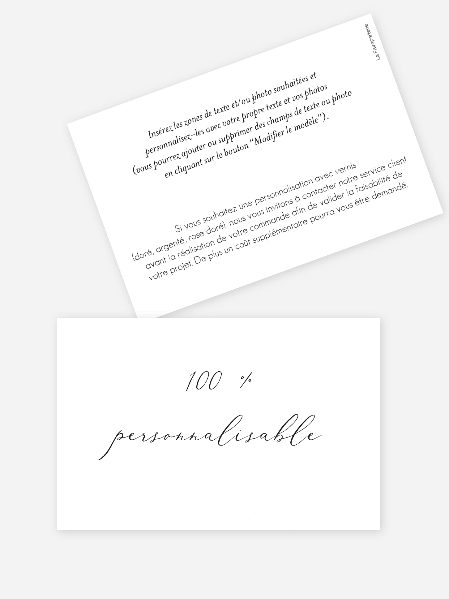 Carton d'invitation Personnalisation libre