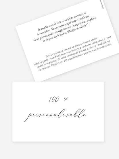 Carton d'invitation Personnalisation libre