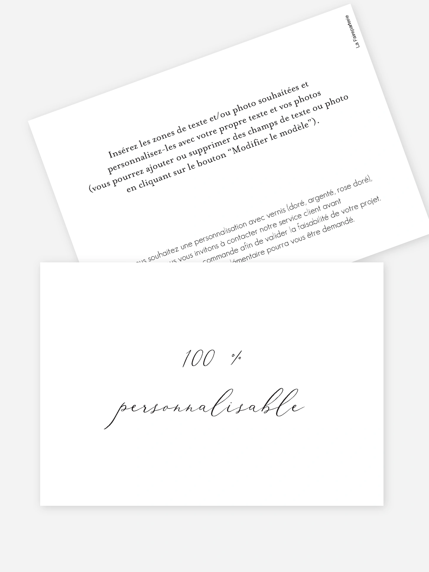 Carte de voeux Personnalisation libre