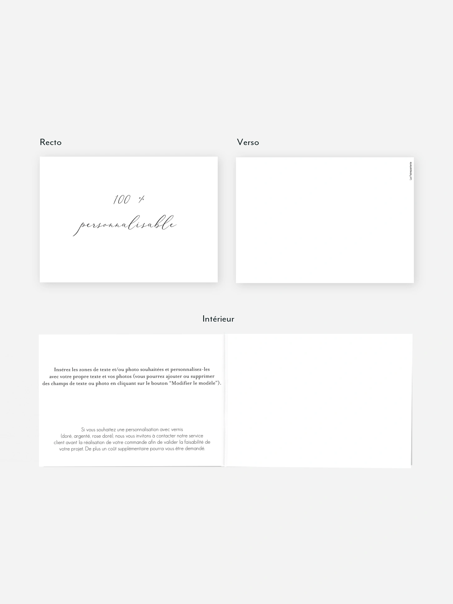 Carte de voeux Personnalisation libre