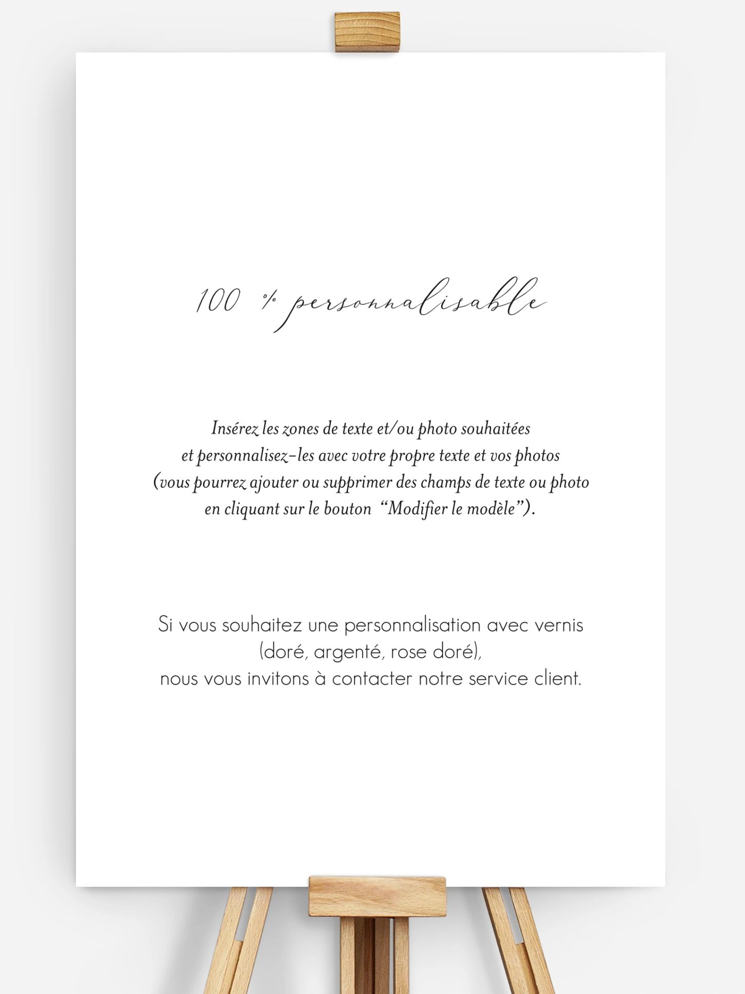 Poster bienvenue mariage Personnalisation libre